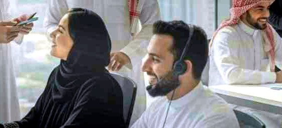 Employees at work in an office